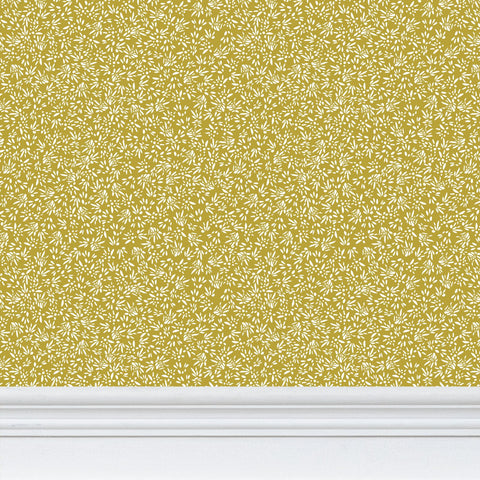 Violet Pistils White/Gold - Wallpaper Medium Print