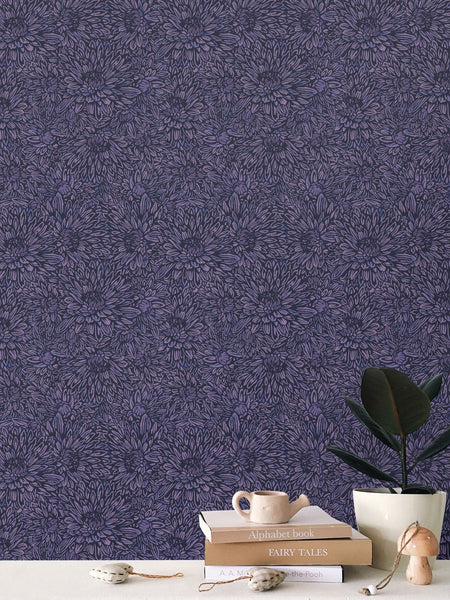 Chrysanthemum Floral - Wallpaper Medium Print