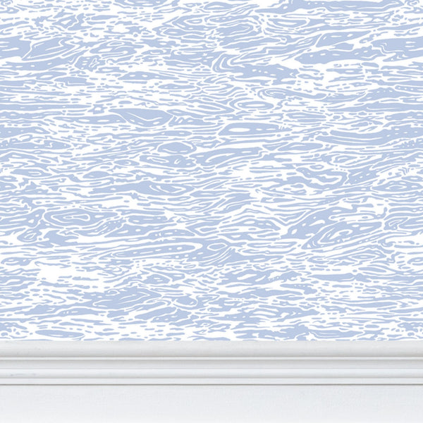 Water - Light Blue on White - Large Wallpaper Print