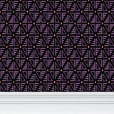 Pyramids Black Purple Light Orange - XX Small Wallpaper Print
