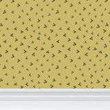 Bee Swarm - Black on Gold - Medium Wallpaper Print