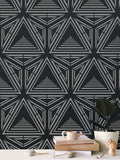 Portals - Black Grey - Medium Wallpaper Print