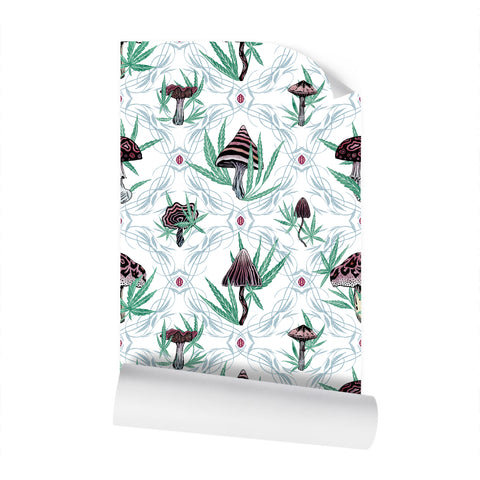 IVI LIFE - Mushroom Pattern w/ Cannabis Leaves