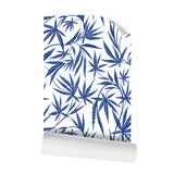 Cannabis IVI Blue and White - Large Wallpaper Print