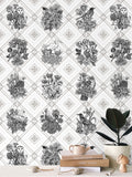 Trellis - The AEON Months - Greyscale - Wallpaper Print