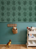 Trellis - The AEON Months - Green Duotone - Wallpaper Print