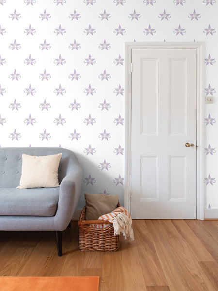 Blazing Star Floral - Medium Repeat Wallpaper Print