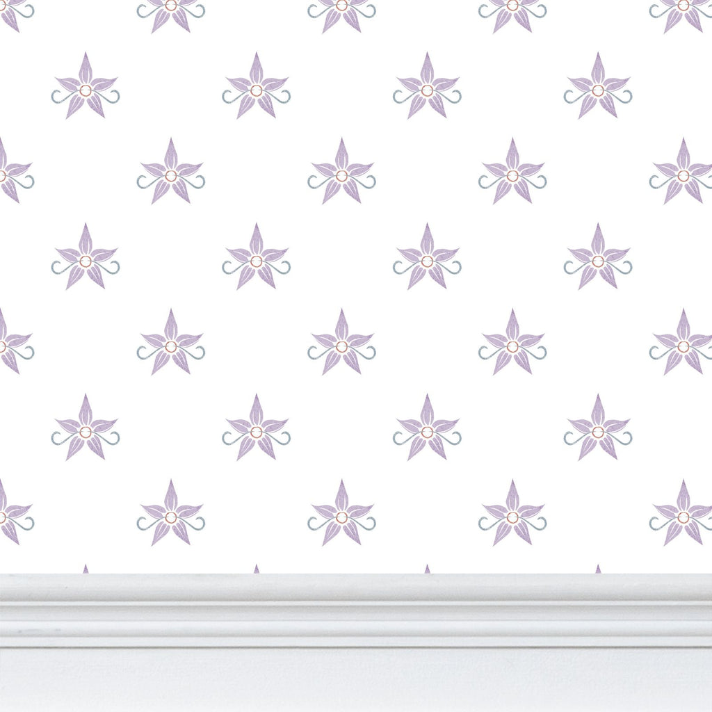 Blazing Star Floral - Small Repeat Wallpaper Print