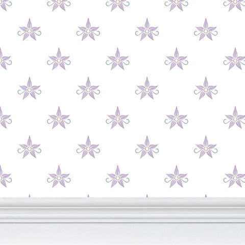 Blazing Star Floral - Small Repeat Wallpaper Print