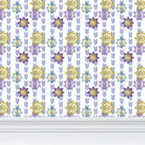 Daffodil Stripes - Original Color Palette - Small Repeat Wallpaper Print