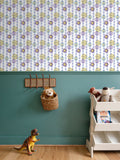 Daffodil Stripes - Original Color Palette - Small Repeat Wallpaper Print