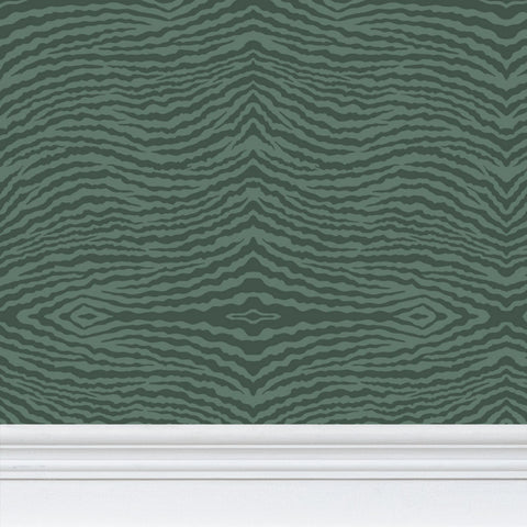 IVI Abstract Gill Pattern - Green on Green