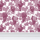 Ambrosia Grape Vine Repeat Wallpaper Red Purple
