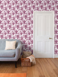 Ambrosia Grape Vine Repeat Wallpaper Red Purple