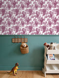 Ambrosia Grape Vine Repeat Wallpaper Red Purple