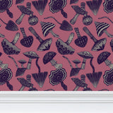 IVI - Mushroom Rotated Pattern - Grey and Pink