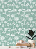 IVI - Mushroom Pattern - White Line Over Green