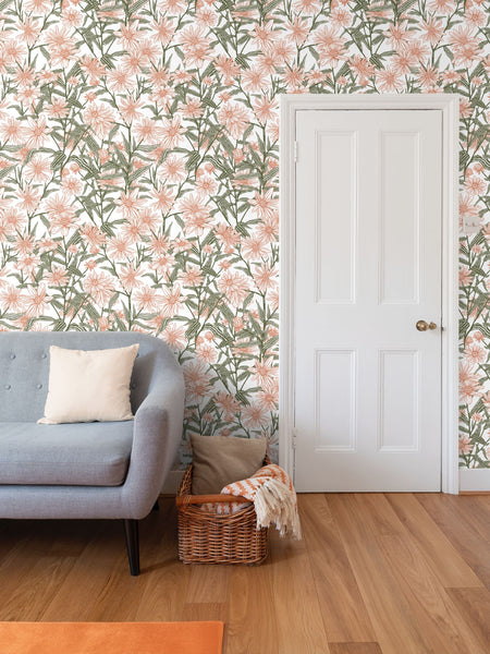 EKO Brown Eyed Susan Orange Green Wallpaper