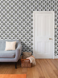 EKO - Yellow Pond Lily Pattern - Black and Gold on White