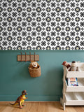 EKO - Yellow Pond Lily Pattern - Black and Gold on White