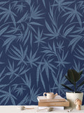 Cannabis IVI Light Blue Dark Blue - Large Wallpaper Print