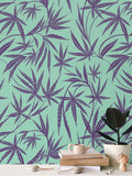 IVI All Over Pattern - Dark Purple over Mint