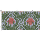 IVI - Cannabis Damask Circle of Life Retro Green Orange and Blue
