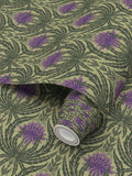 IVI - Cannabis Damask Circle of Life Retro Green and Purple