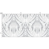 IVI - Cannabis Damask Circle of Life White and Grey