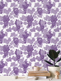 Ambrosia Grape Vine Repeat Wallpaper Purple White