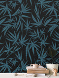 Cannabis IVI BlueGreen on Black - Large Wallpaper Print