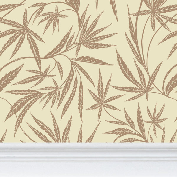 Cannabis IVI Brown Sand - Large Wallpaper Print