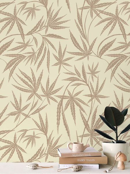 Cannabis IVI Brown Sand - Large Wallpaper Print