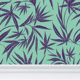 IVI All Over Pattern - Dark Purple over Mint