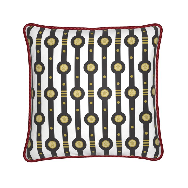 Shaman Straps Pattern Silk Cushion