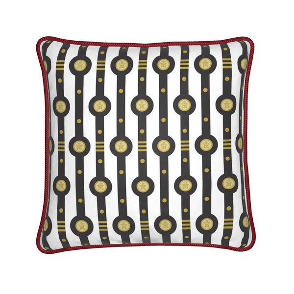 Shaman Straps Pattern Silk Cushion
