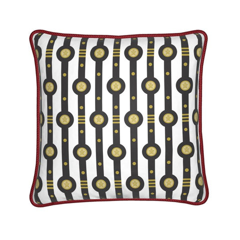 Shaman Straps Pattern Silk Cushion