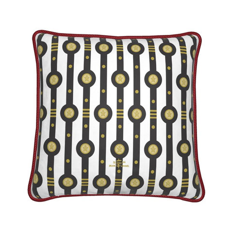 Shaman Straps Pattern Silk Cushion