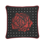 Rose w/ Pearls Silk Cushion