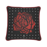 Rose w/ Pearls Silk Cushion