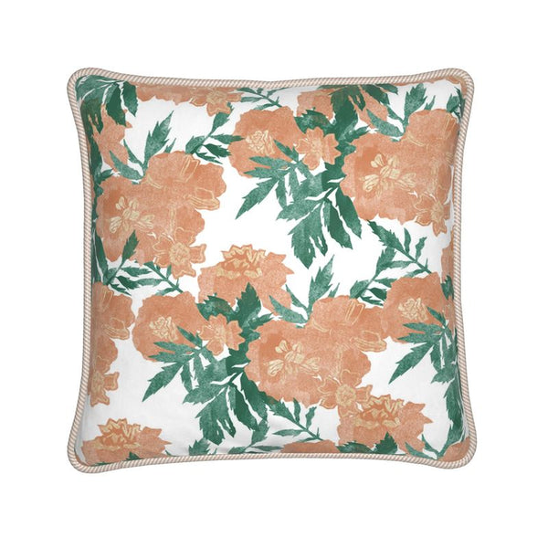 Marigold Floral Silk Cushion