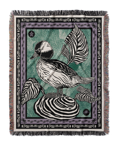 IVI - Cannabis All Over Floral Jacquard Woven Blanket