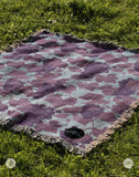 VIN - Ambrosia Grape Vine Pattern Jacquard Woven Blanket - Purple RedPurple Blue
