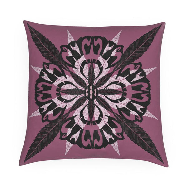 IVI California Poppy with Cannabis Leaves Luxury Cushion