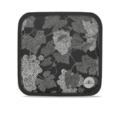 VIN - Hot Dish Pad/ Pot Holder - Grape Vine in White on Black