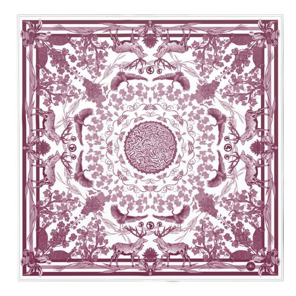 VIN - Fabric Print Red Purple - Table Cloth, Ground Cover Blanket, Wall Covering....