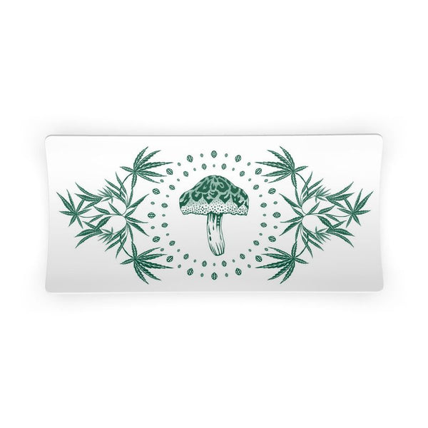 IVI Mushroom with Cannabis Leaves Tray