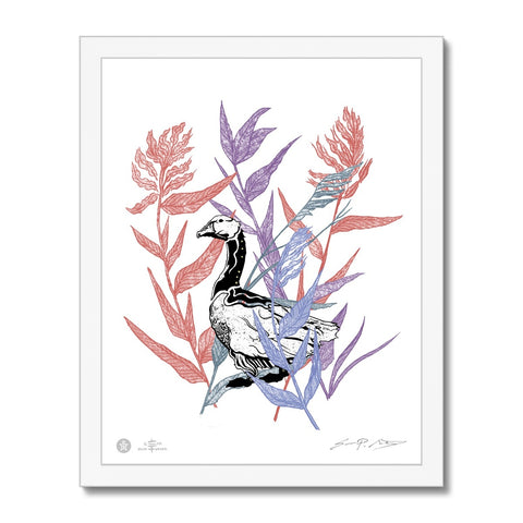 AEON Goose Among Reeds 11 x 14 Framed Fine Art Print