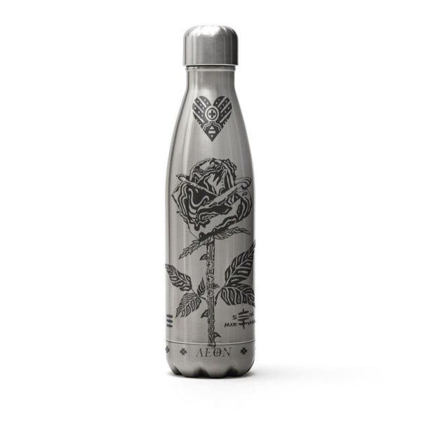 AEON - Rose + Aster Water Bottle Silver