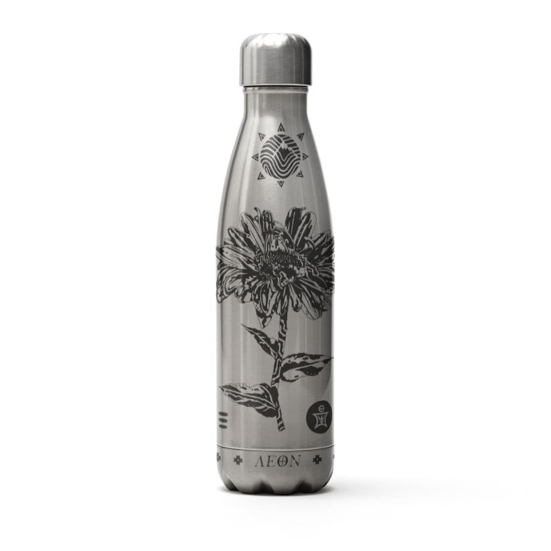 AEON - Rose + Aster Water Bottle Silver